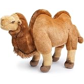 BABY FRANKIEZHOU Camel Stuffed Animal Toy, 14'' Soft Plush, Wild Animal Plush, Zoo Party, Home Decor, Brown