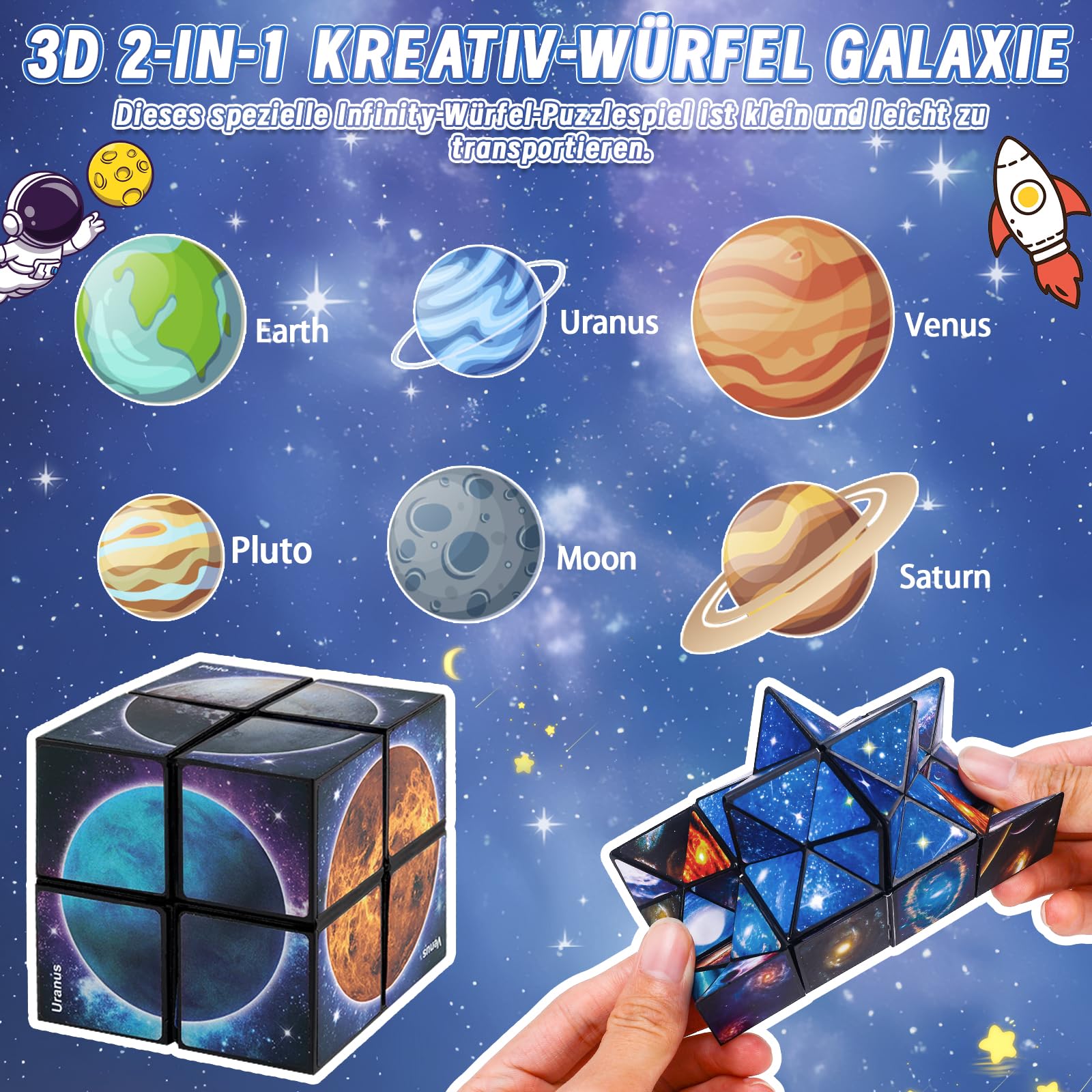 Spielzeug ab 7-8-9-10-11 Jahre Junge: Geschenke für 6-12 Jährige Jungen Mädchen Infinity Cube Zauberwurfel Spiele ab 8 9 10 Jahre Junge Geschenkideen Anti Stress Würfel IQ Puzzle für Kinder Erwachsene 5