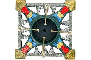 Sungmor Vintage Cast Iron Christmas Tree Stand - Heavy Duty Square Base, Fits Trees Up to 8 ft, Max 4.3″ Trunk - Holiday Tree Holder for Artificial or Real Trees, Easy Assembly & Secure Stability