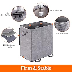 Lifewit Double Laundry Hamper with Lid and