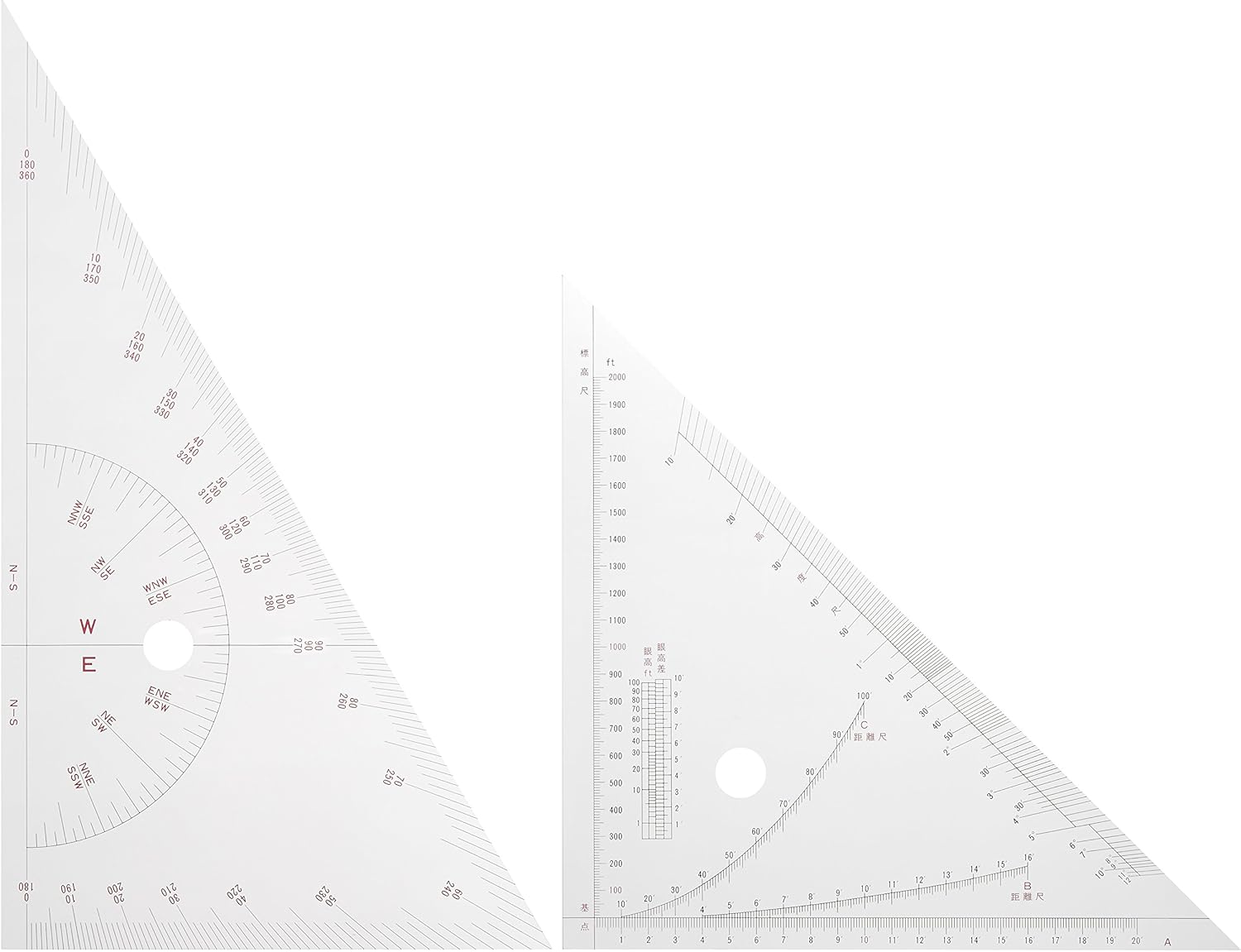 ウチダ 井上式三角定規 35cm 3mm 014 0055 定規 文房具 オフィス用品 Amazon