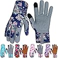 MERTURN Leather Gardening Gloves for Women Thorn Proof Garden Gloves Touch Screen Working Gloves Gifts,M