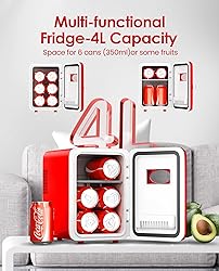 CUTIEWORLD Skincare Fridge - 4L Mini Fridge for