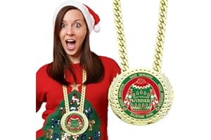 Liliaafar Ugly Sweater Trophy 2025, Ugly Sweater Awards, 6 x 5.2 Inch Christmas Contest Award Medals for Women Men Family Xmas Party Decoration Prize Gift