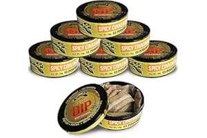 TeaZA Herbal Energy Pouch Spicy Cinnamon Flavor, Nicotine Free, Tobacco Free Pouches Smokeless Tobacco Replacement, Made with Green Tea Energy Dip Pouches (8 Pack)