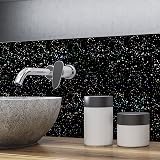 WALPLUS 72 Pcs Terrazzo Holographic Black Wall Tile Stickers 15cm view 3