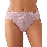 Wacoal womens Vivid Attraction Lace Mesh Back Full Coverage Hi-cut Brief Panty, 841384