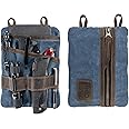 Hide & Drink, Multi-Tool Pocket Pouch XL, Compact Multipurpose EDC Zippered Bag, Mini Camping Tool Case, Knife Holster, Handmade Slim Organizer