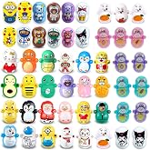 Random Tumbler Wobbler Toys - Stress Relief 70PCS Colorful Mini Roly-poly Wobbling Toys - Self-righting Miniature Cartoon Desktop Toys | Early Education for Kids &amp; Adults