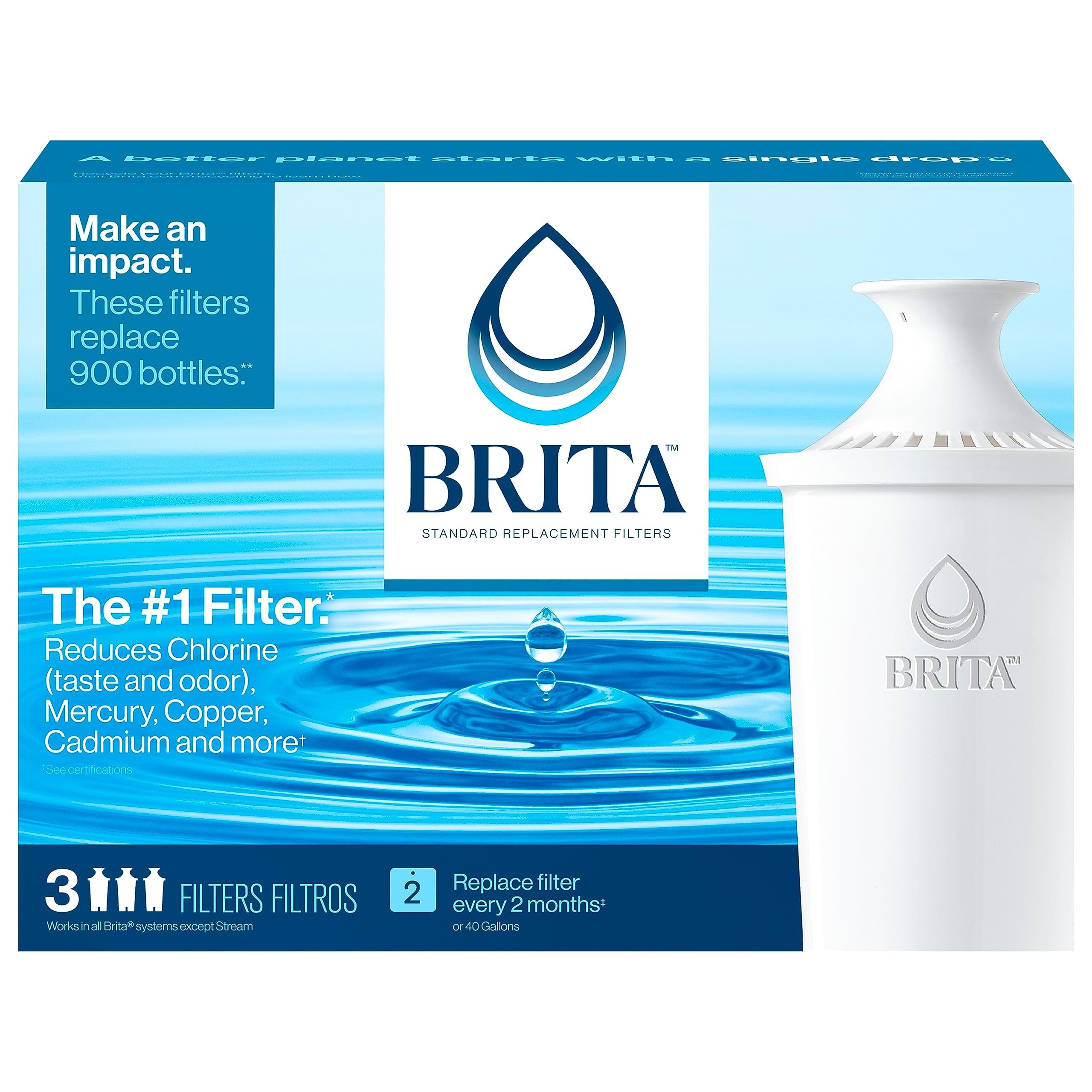 Photo 1 of Brita Replacement Filters 3 Count (Advanced) White