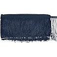 M METERXITY Chainette Fringe Trim, 5 Yards of 4" Polyester Braid Tassel Trim for DIY Crafts/Latin Dress/Lamp Shade Decoration/Wedding Dress/Sewing/Clothing Fringe Thread Yarn [Navy Blue]