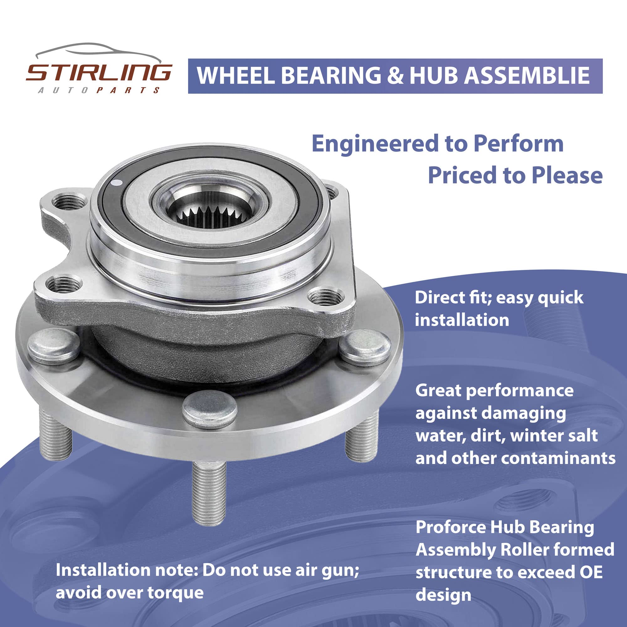 Stirling P512497PR_H013R - Pair 2 Rear Wheel