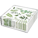 LotFancy Acrylic Napkin Holder, Luncheon, Dinner Napkin Holder for 6.5 x 6.5 inch Napkin, Clear Paper Holder for Table, Bathroom, Kitchen, Bar, Party, Wedding, Event