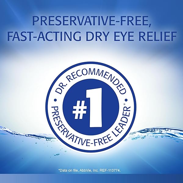 REFRESH CLASSIC LUBRICANT EYE DROPS FOR DRY EYES, PRESERVATIVE-FREE,0.01 FL OZ SINGLE-USE CONTAINERS, 50 COUNT