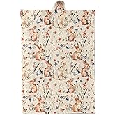 ICAAV Floral Bunny Flannel Blanket 50x60in, with Cute Rabbits, Butterflies & Wildflowers, Soft Lightweight Animal Throw for Girls, Kids, Couch, Spring Decor, Gifts Blankets