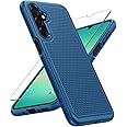 FNTCASE for Samsung Galaxy A26-5G Case: Dual Layer Protective Heavy Duty Cell Phone Cover Shockproof Rugged with Non Slip Textured Back - Military Protection Bumper Tough - 2025, 6.7 inch (Blue)