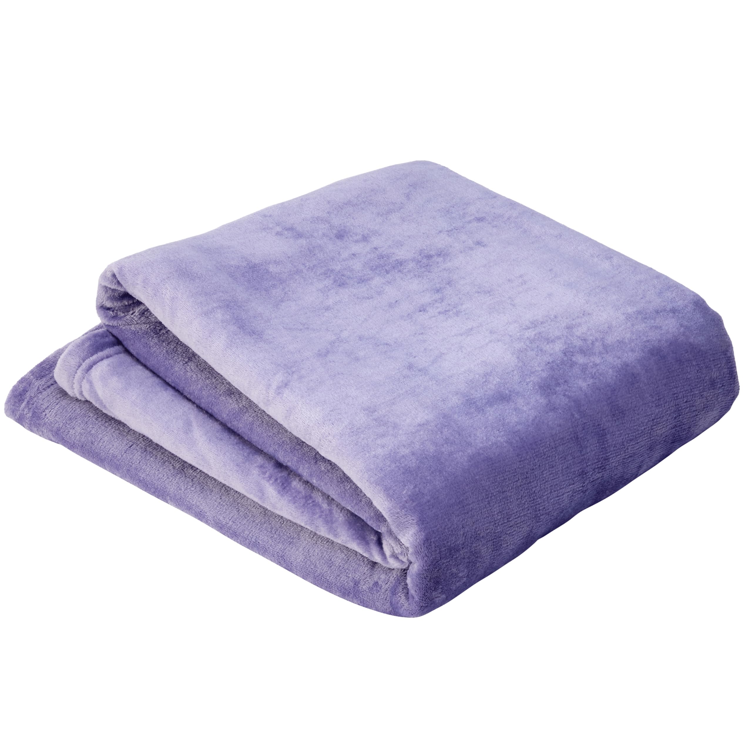 Olivia Rocco Flannel Fleece Throw Blanket Super Soft Warm Fluffy for Bed Sofa Couch Chair Lightweight and Cozy Solid Design, 200 x 240 cm Purple — image 1