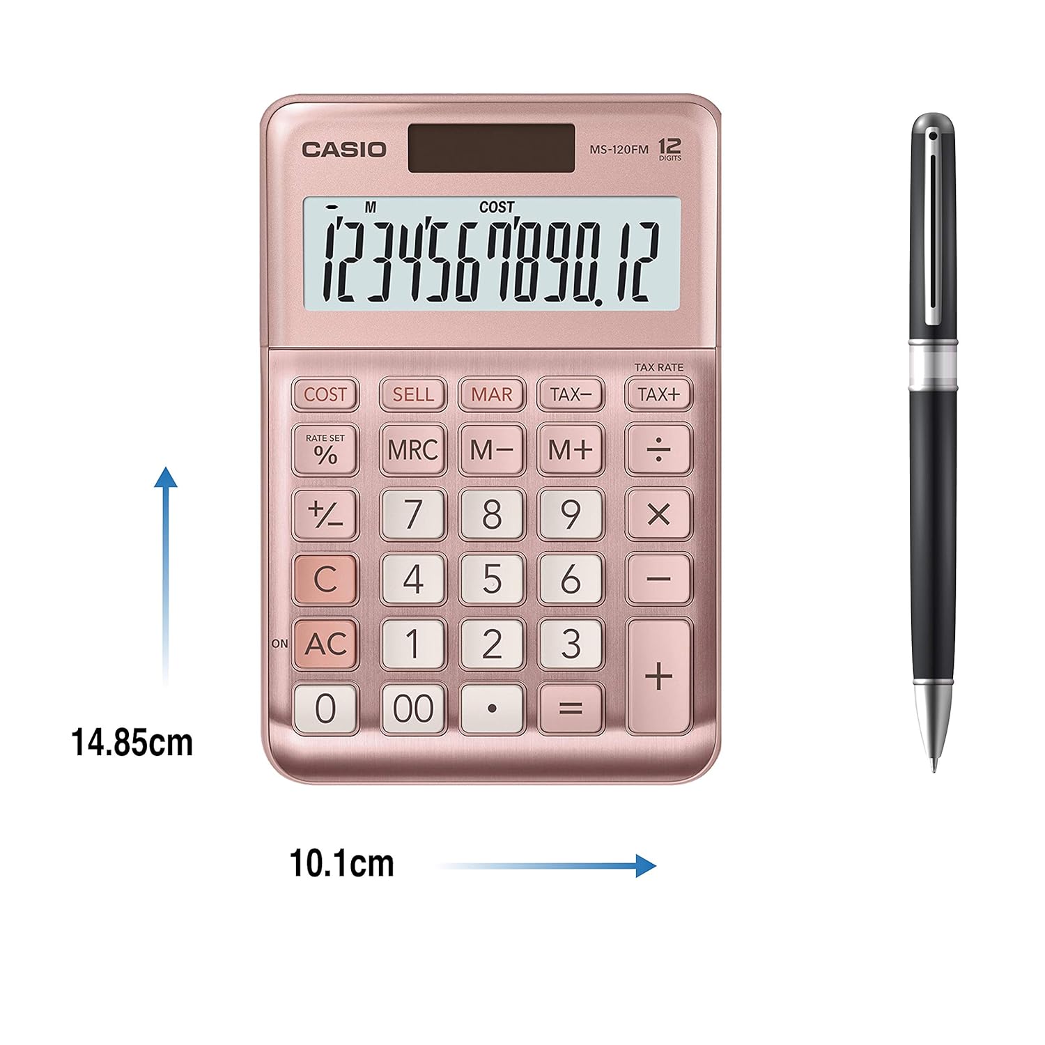 Casio Ms 1fm Pk 12 Digit Standard Calculator Tax Amazon In Electronics
