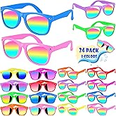 Kids Sunglasses Bulk - 24 Pack UV400 Protection for Boys Girls 3-10, Party Favor Goodie Bags Stuffers, Summer Pool Beach Birthday Party Favors
