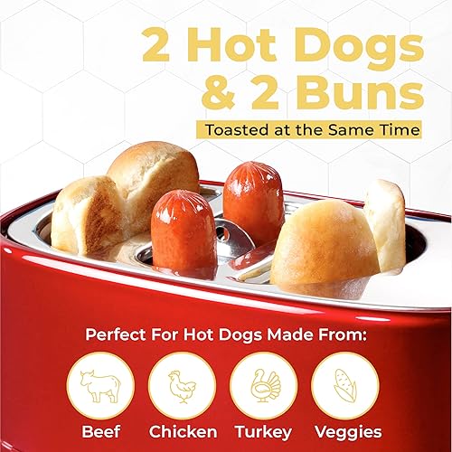 Dog Cooker Hot Dog Toaster Amazon Elite Cuisine EHD-051B Hot Dog - Main Image