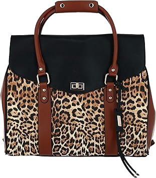 badgley mischka leather tote