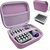 HarborCase Storage Case for Hally Hair Gem Pen, 2-in-1 Hard EVA Travel Organizer with Removable PP Gem Box (Holds 360 Gems) for Gem Pen Applicator and Hair Gems (Only Case) (Purple)