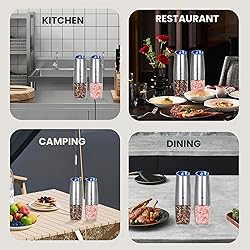 BELRIGO Rechargeable Salt And Pepper Grinder Set