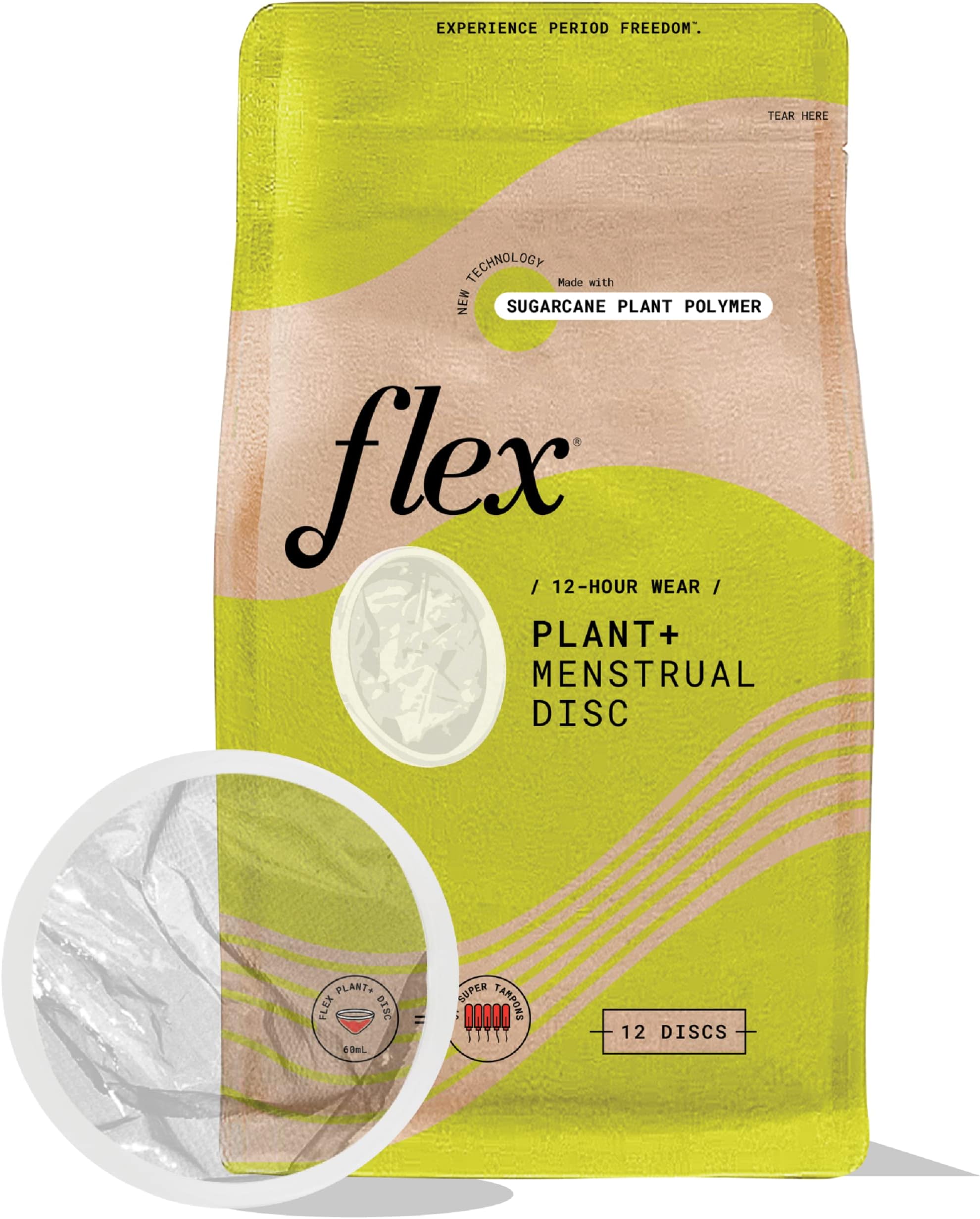 Flex Plant Plus Disc PlantBased Disposable Period Discs Tampon and Cup Alternative