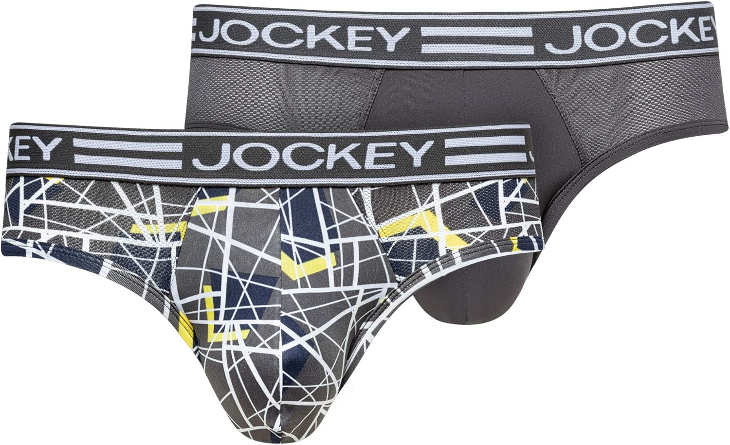 Jockey Microfibre Sport Actif Briefs 2Pack Fer Foncé XX Large Amazon.fr Vêtements et