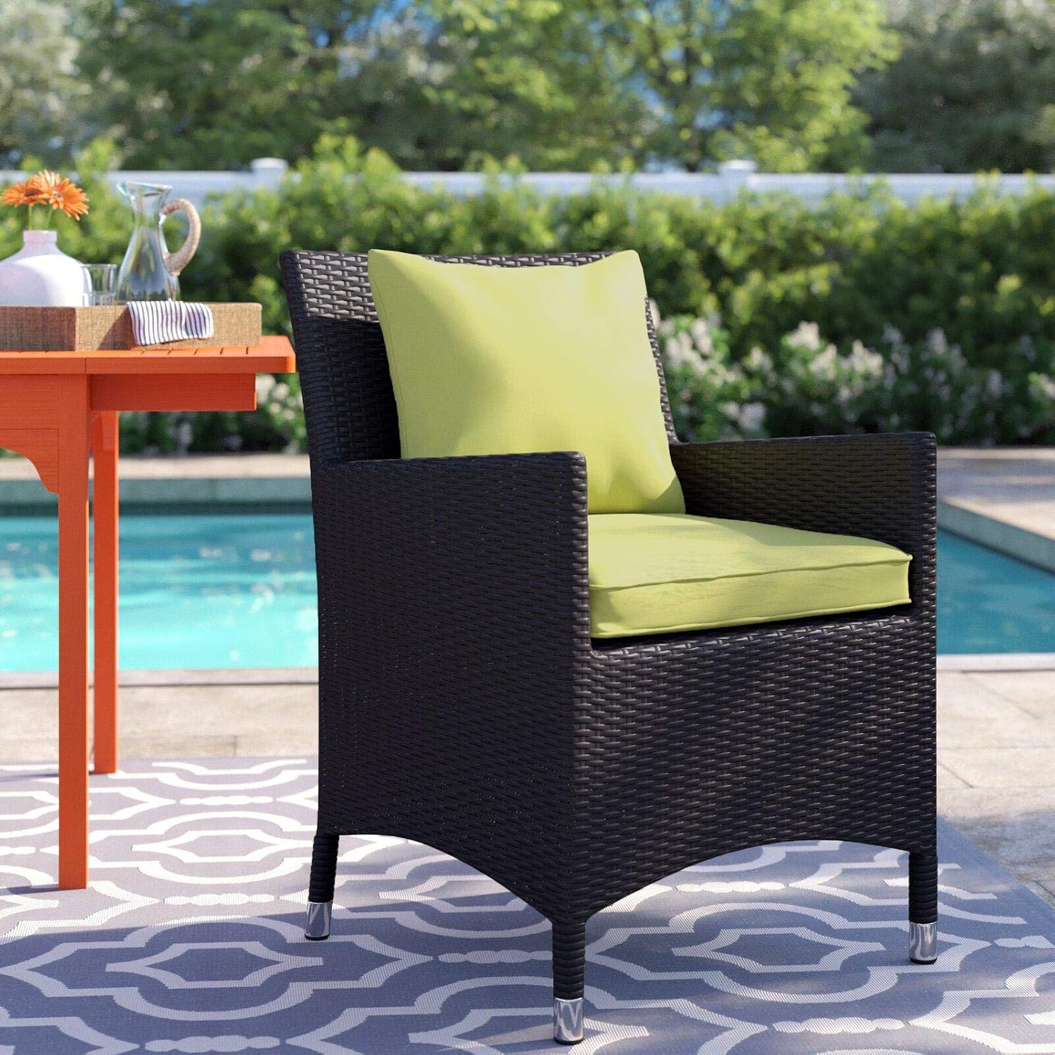 Amazon Com Brentwood Patio Dining Chair With Cushion Garden Outdoor