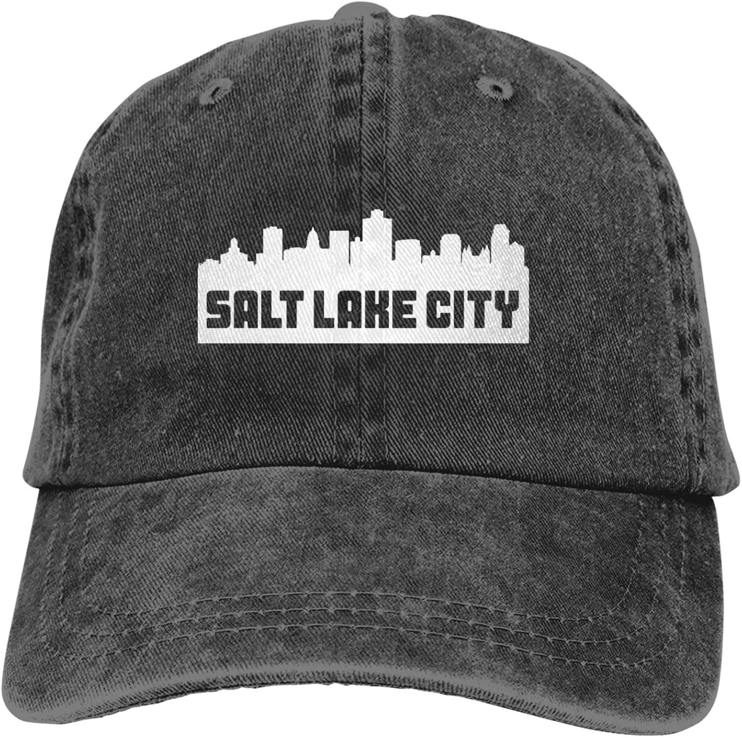 Salt Lake City Utah Skyline Sports Denim Cap Adjustable Snapback Unisex