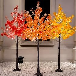 TYBEEU 6FT 5-Leaf Lucky Tree with Warm White Lights