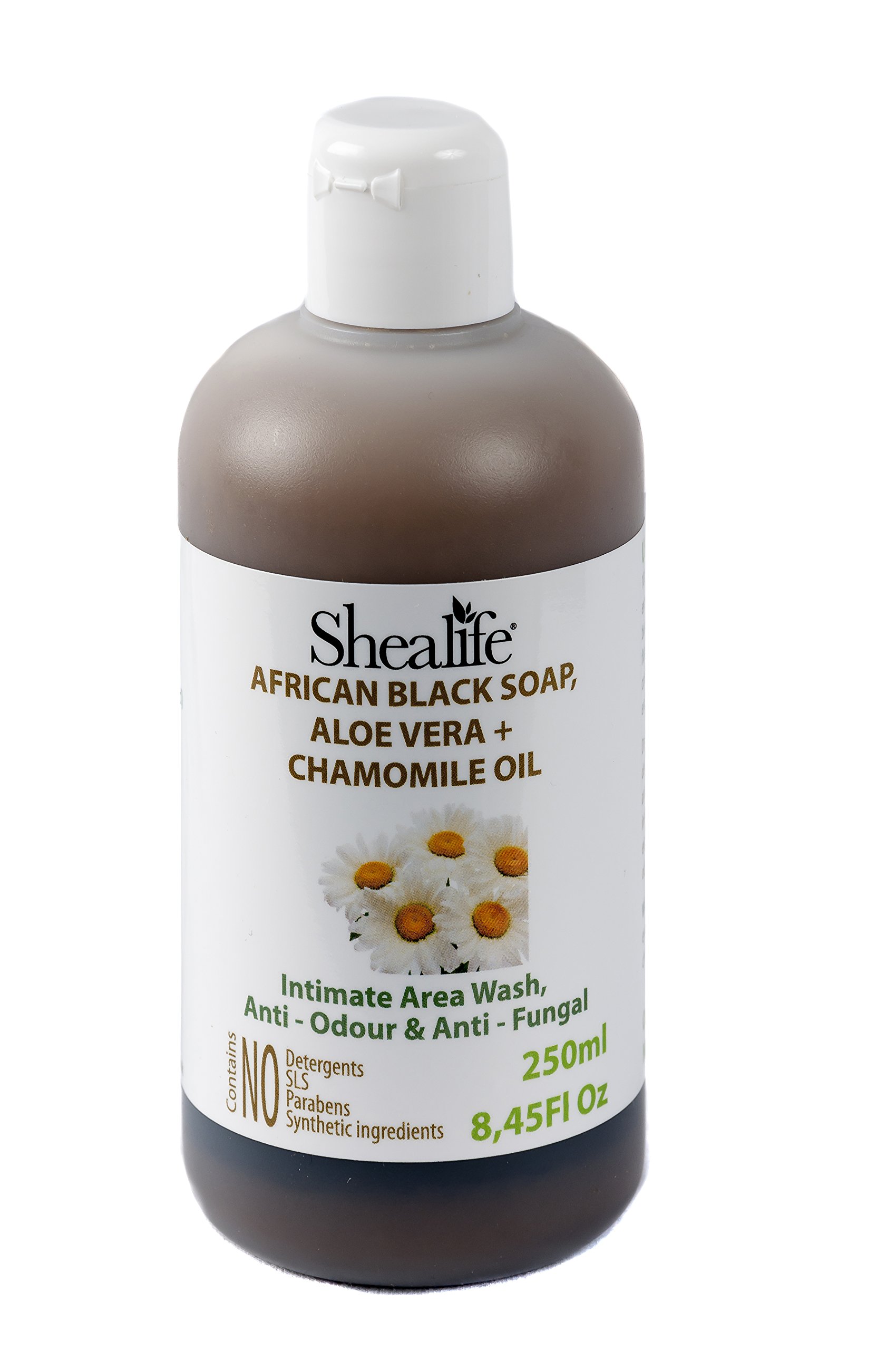 Intimate hygiene African Black Soap, pH Balanced with Aloe Vera gel & Chamomile, Intimate Area Wash, Anti - Odour & Anti - Fungal Formula, 250ml