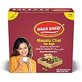 Wagh Bakri Masala Chai Tea Bags, 100 Tea bags of Special International Blend, 200 grams
