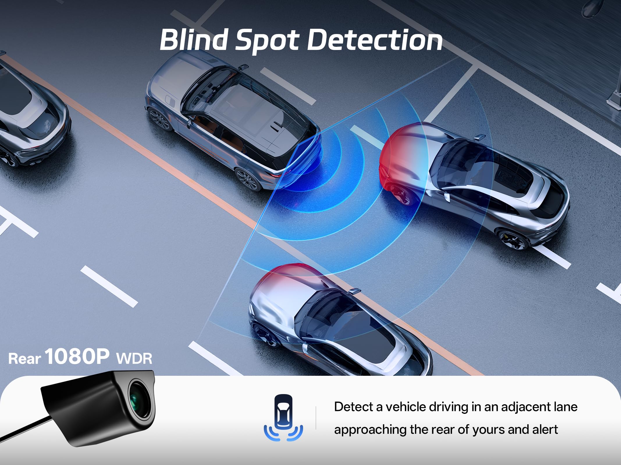 Pelsee P12 Pro 4K Mirror Dash Cam w/ADAS and BSD, 5.8GHz WiFi 20MB/s Download, Rear View Mirror Camera 4K Front and 1080P Rear, Voice Control, GPS, Color Night Vision, 12