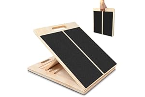 OIZENHIO Portable Slant Board for Calf Stretching Squats Calf Stretcher Physical Therapy Equipment Adjustable Incline Board for Knees Ankle Heel Feet Leg (Large)