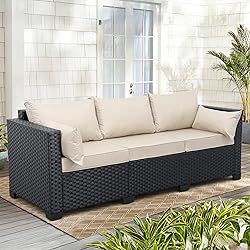 Rattaner Patio Furniture 3-seat Sofa Wicker Outdoor