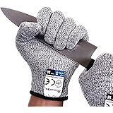 Dowellife Cut Resistant Gloves Food Grade Level 5 Protection, Safety Kitchen Cuts Gloves for Oyster Shucking, Fish Fillet Pro