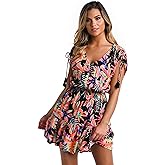 La Blanca Womens Short Sleeve Mini Dress Swimsuit Cover Up