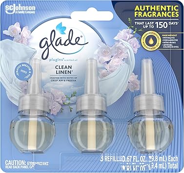 Glade Plugins Scented Oil Refills Clean Linen 3 Ct 2 01 Fl Oz By Glade Amazon De Drogerie Korperpflege