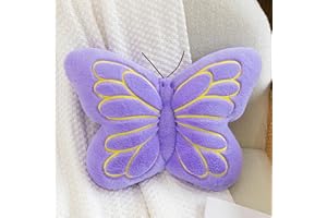 PEACH CAT Butterfly Pillow Decorative Butterfly Shaped Throw Pillows 16" x 12" Soft Plush Cushion Decor for Bedroom Living Ro
