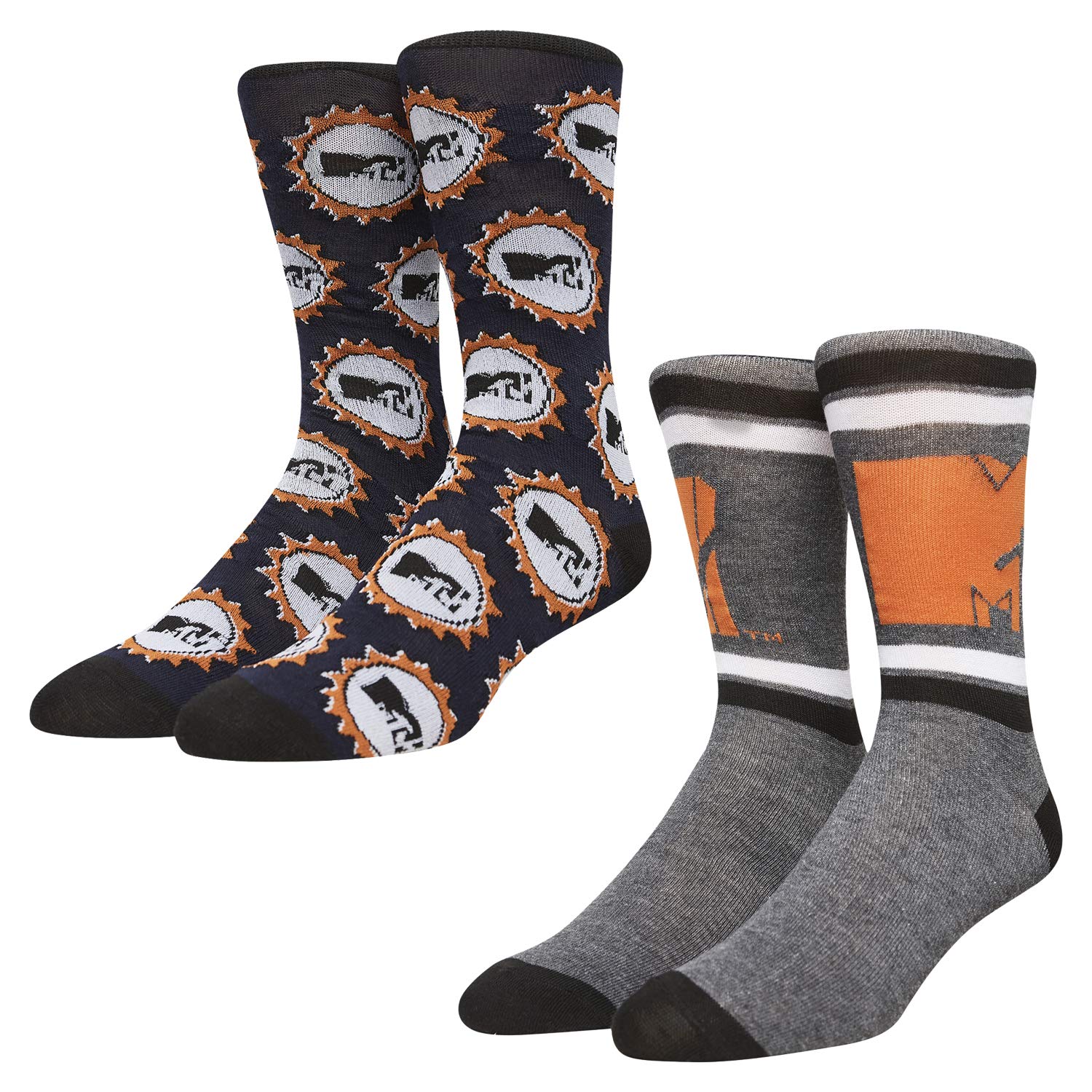 MTV Mens Crew Cut Socks TBT Mens 1980's Socks I Want My MTV Crew