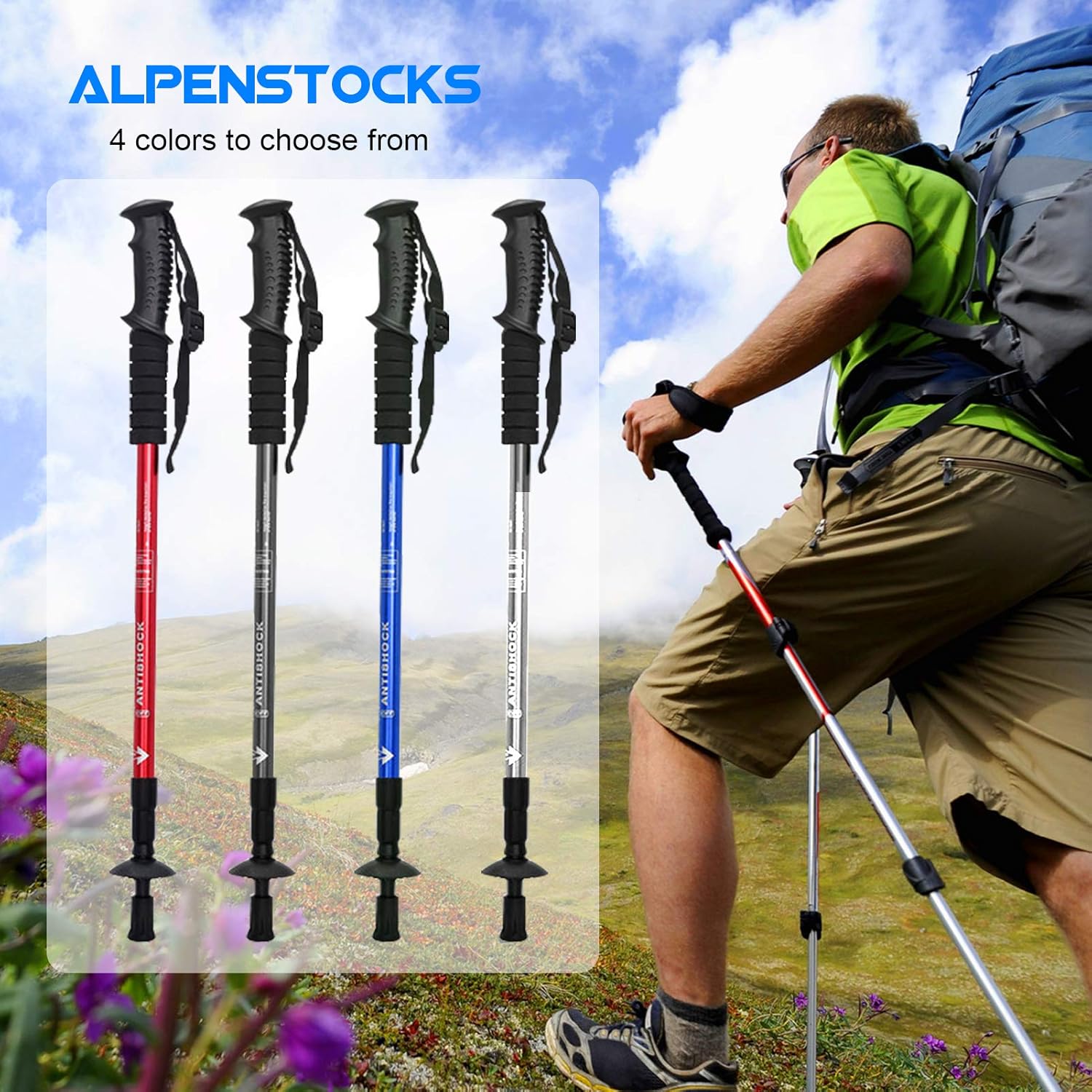 Strong Sticks Walking Or Hiking Adjustable Pack 2 Poles Trekking Lightweight In 24 53 2pack Red Trekking Walking Backpacking Mountaining Camping Hiking For Bag Carry And Shock Trekking Poles Camping Hiking Quality