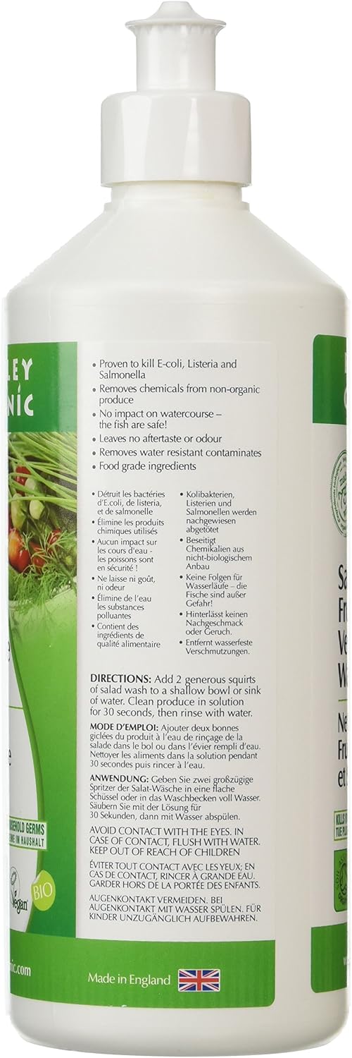 Bentley Organic Salad Fruit and Veg Wash 500 ml, 500 ml (Pack of 1) - Image 3