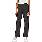 Hanes Women's Open Leg Sweatpants, EcoSmart Fleece Sweats, Regular & Petite, Ebony, Small