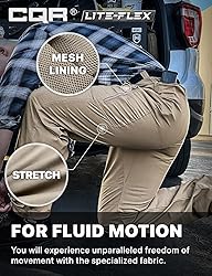 CQR Men's Utility Flex Cargo Pants, Classic-Fit