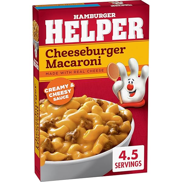 HAMBURGER HELPER CHEESEBURGER MACARONI, 6.6 OUNCES, 12 PER CASE.