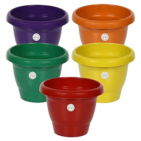 Kraft Seeds Gardening 8 inch Plastic Pots for your Garden and Home