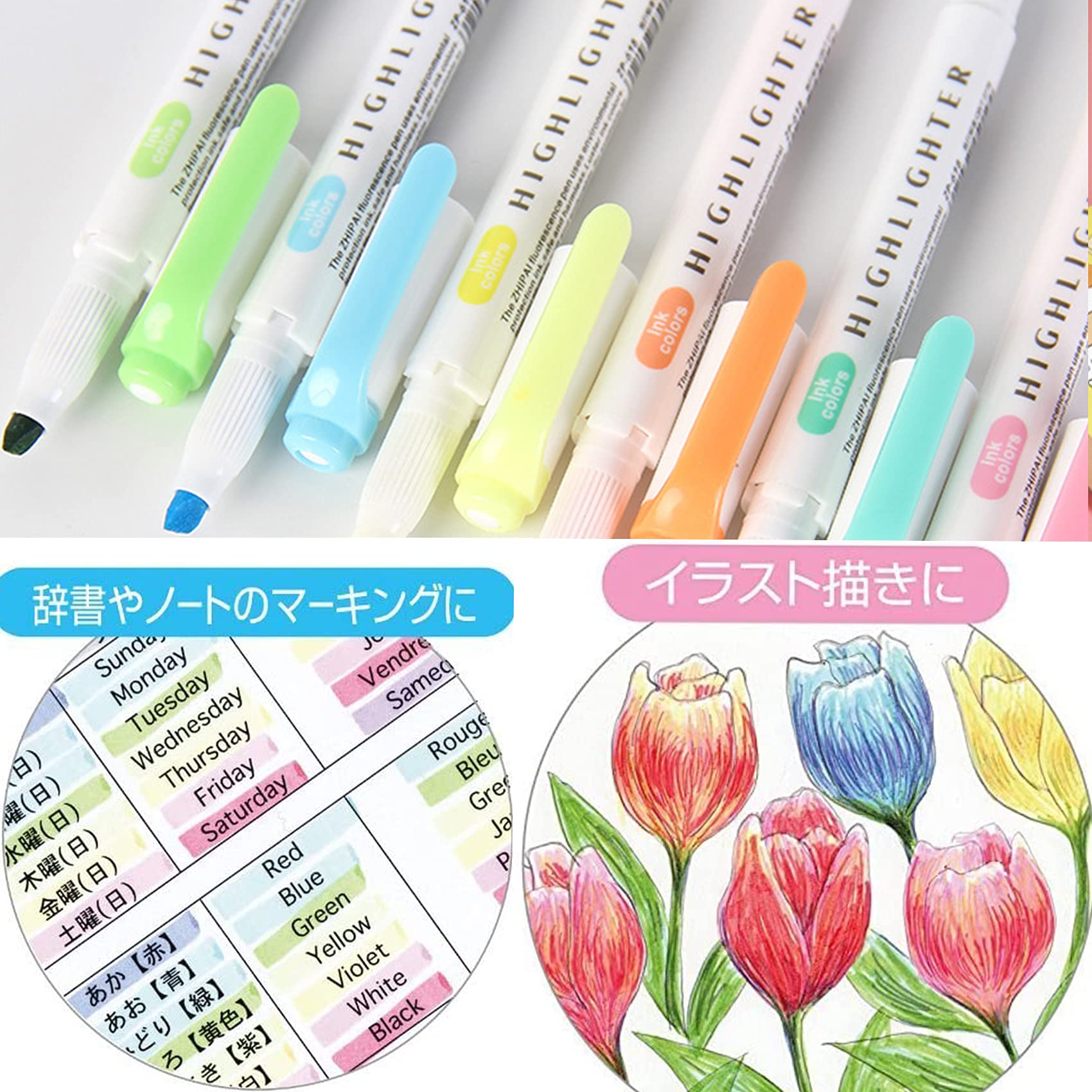 Mua Zosxi Highlighters Double Ended 25 color Mild Highlighters