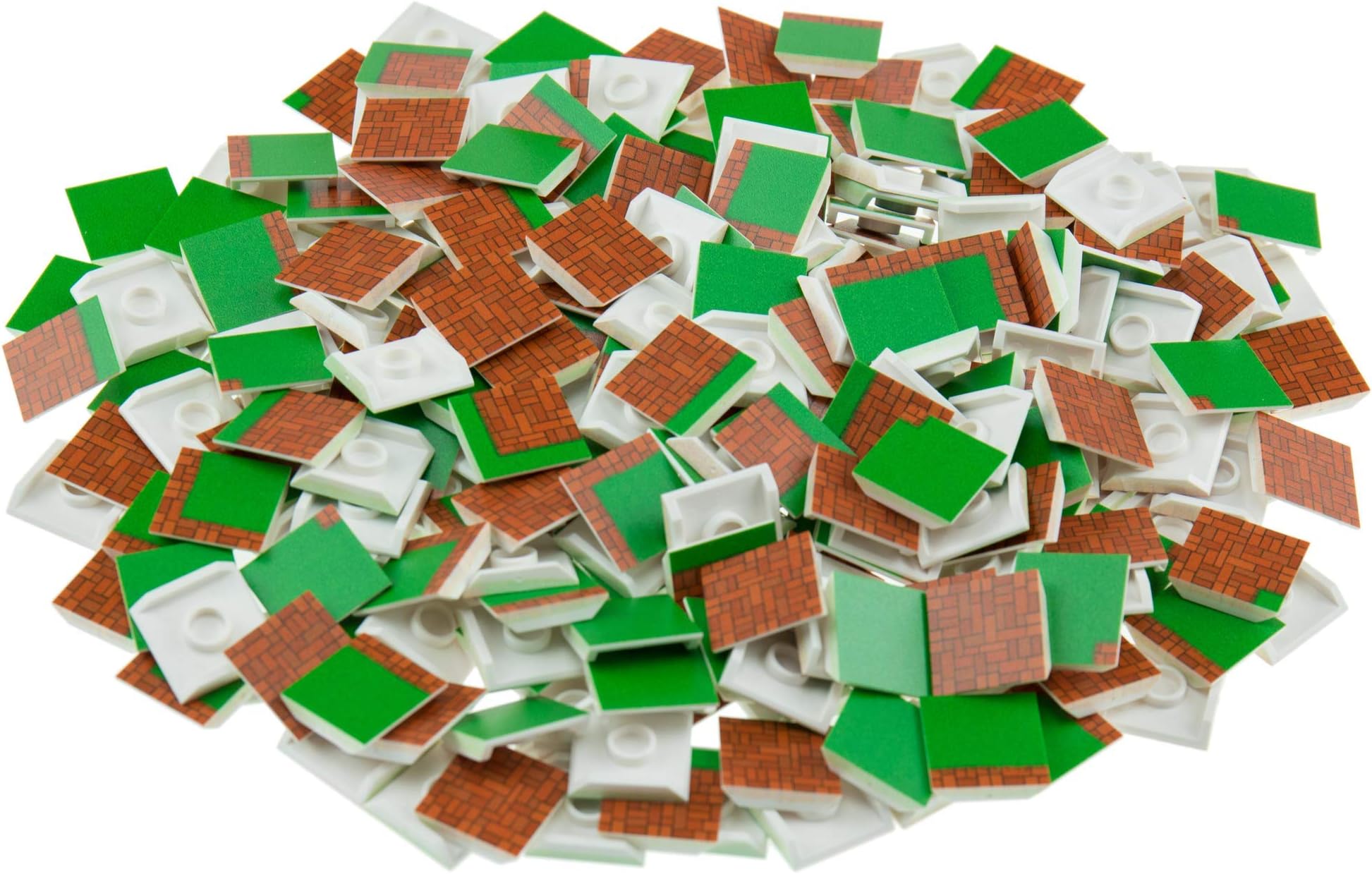 Strictly Briks - Brick and Grass Building Tile Set - 100% Compatible with All Major Brick Brands - 256 2x2 Textured…